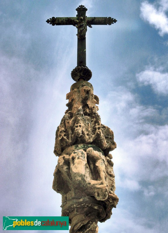 Montblanc - Creu de Santa Maria, abans de la restauració