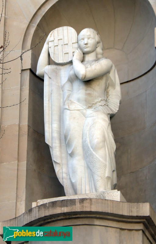 Barcelona - Edifici Caixa Catalunya. Escultura