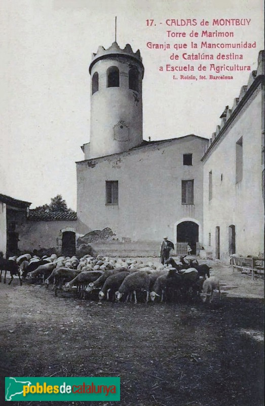 Caldes de Montbui - Torre Marimon. Postal antiga Caldes de Montbui - Torre Marimon. Postal antiga