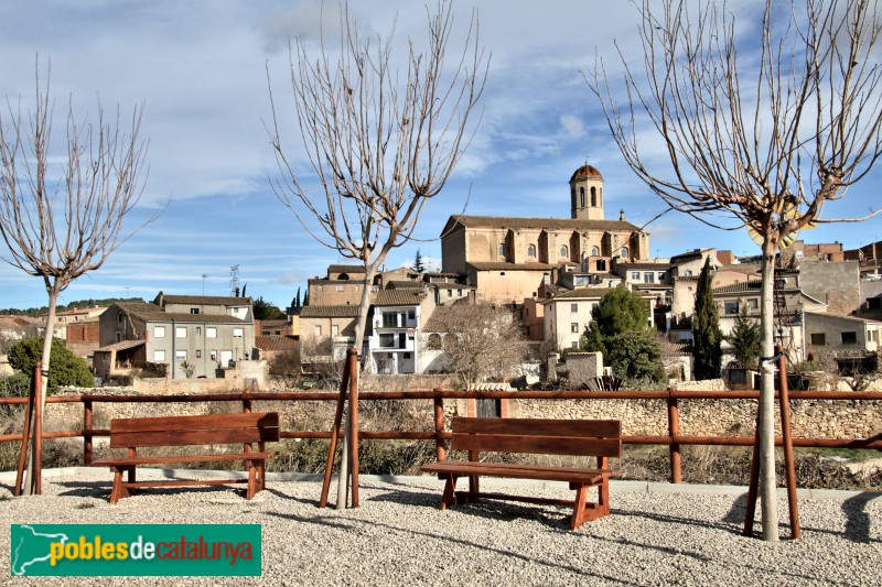 Panoràmica de Blancafort, amb l'església