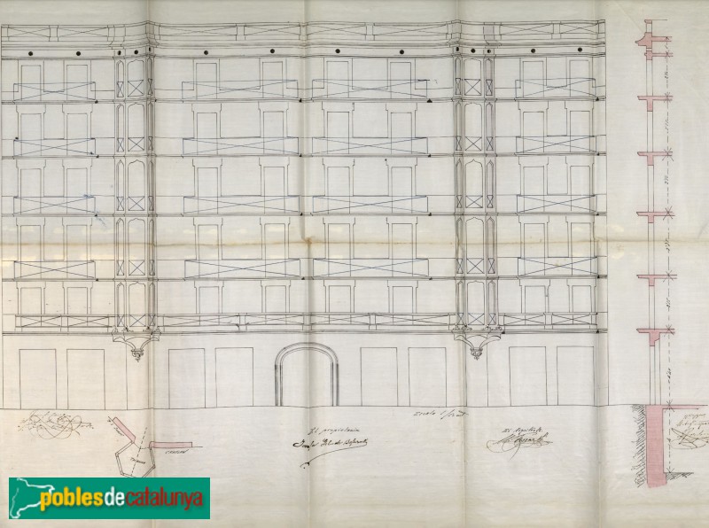 Barcelona - València, 368 / Passeig de Sant Joan, 87. Plànol - Arxiu Municipal Contemporani de Barcelona