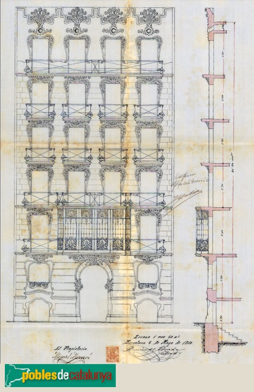 Barcelona - Mallorca, 328. Plànol -  Arxiu Municipal Contemporani de Barcelona