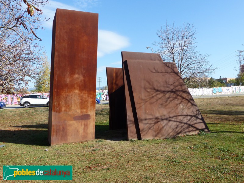 Vic - Escultura <i>Els quatre punts de l'Assemblea de Catalunya</i>