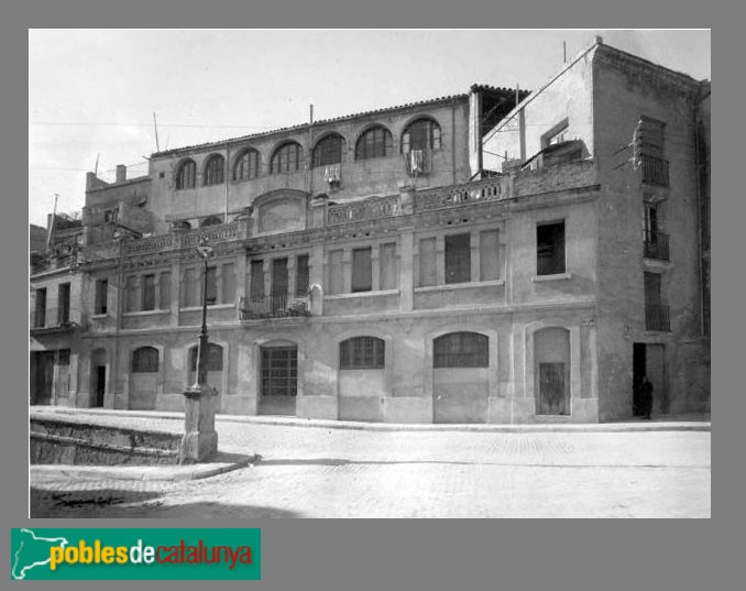 Igualada -  Casa Padró-Serrals. Façana posterior. Postal antiga