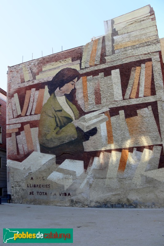 Igualada - Mural d'homenatge a les llibreries