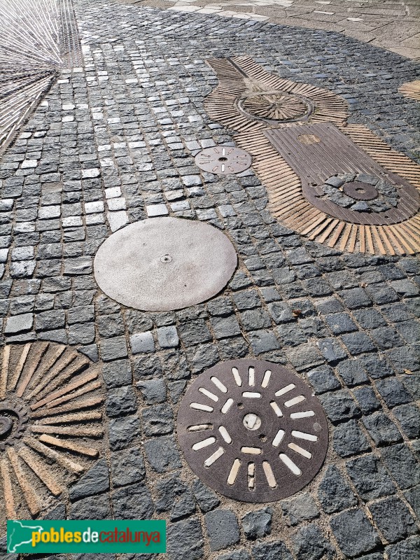 Barcelona - Mirador de l'Alcalde. Paviment