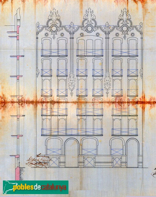 Barcelona - Balmes, 81. Plànol 1908 - Arxiu Municipal Contemporani de Barcelona