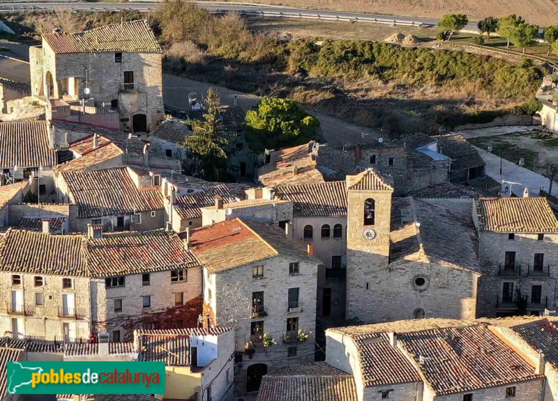 Les Piles - Nucli antic, panoràmica aèria