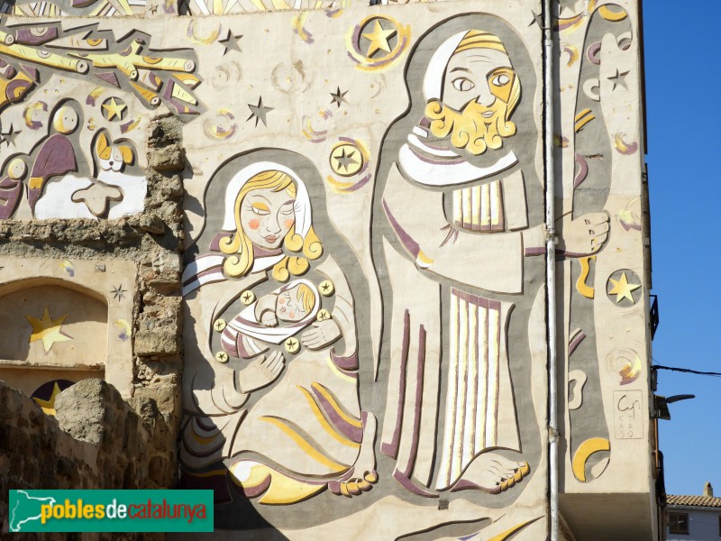 Linyola - Mural <i>El Pessebre</i>