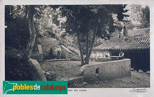 Gualba - Font del Ferro. Postal antiga