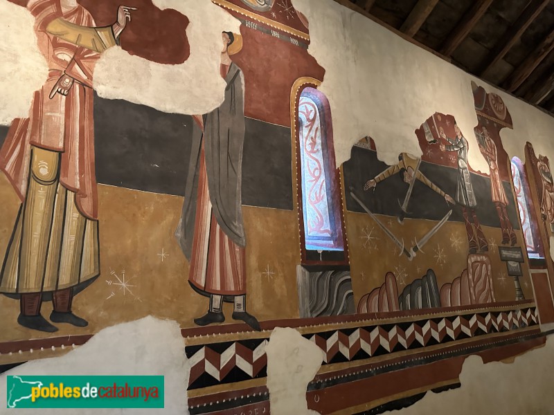 Boí - Església de Sant Joan. Pintures murals. Rèplica in situ (Foto: Albert Esteves, 2023) Boí - Església de Sant Joan. Pintures murals. Rèplica in situ