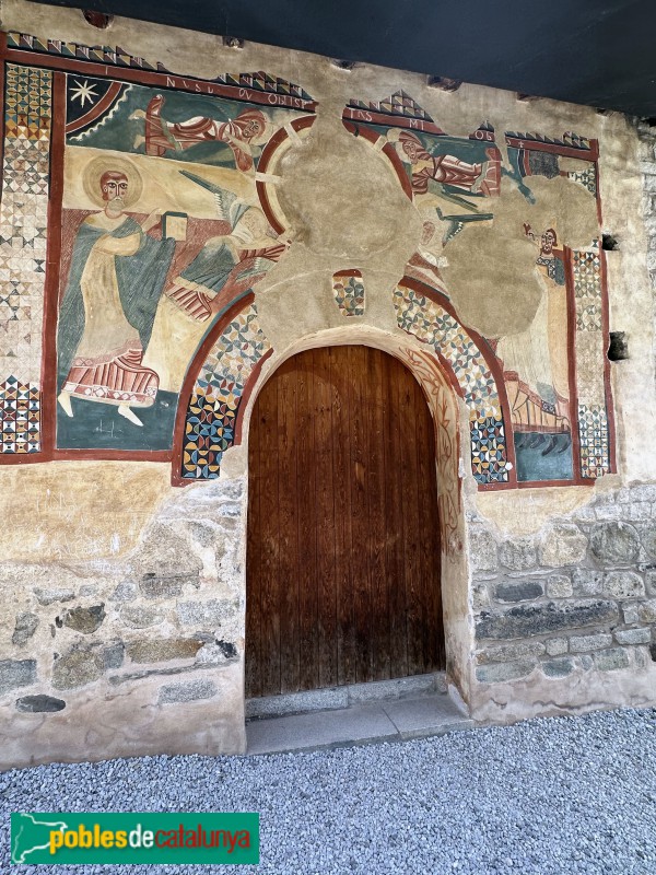 Boí - Església de Sant Joan. Pintures murals. Rèplica in situ (Foto: Albert Esteves, 2023) Boí - Església de Sant Joan. Pintures murals. Rèplica in situ