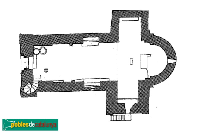 Cóll - Església de Santa Maria. Planta Cóll - Església de Santa Maria. Planta