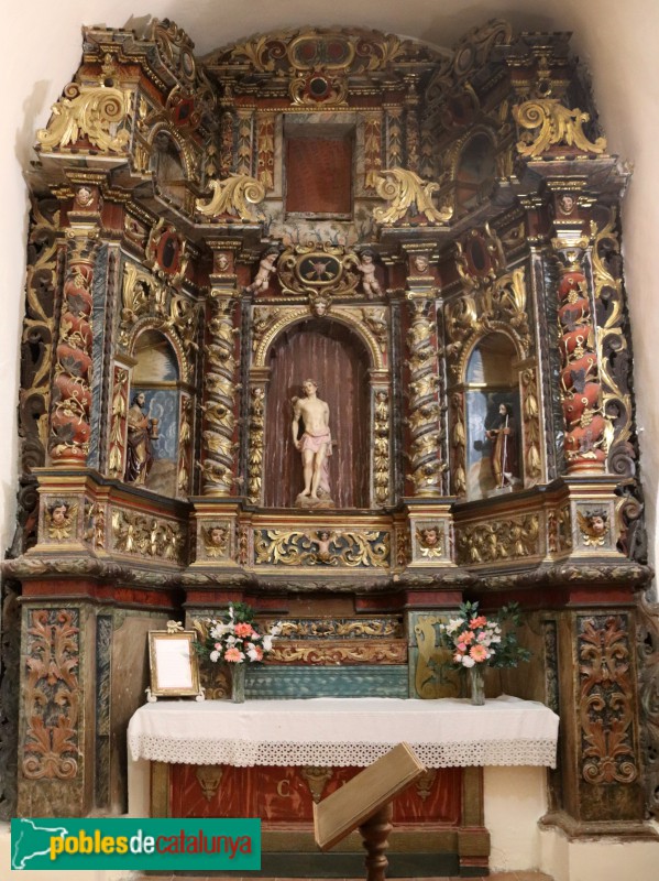 El Pont de Suert - Església Vella. Retaule de Sant Sebastià