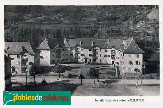 El Pont de Suert - Colònia Enher. Postal antiga