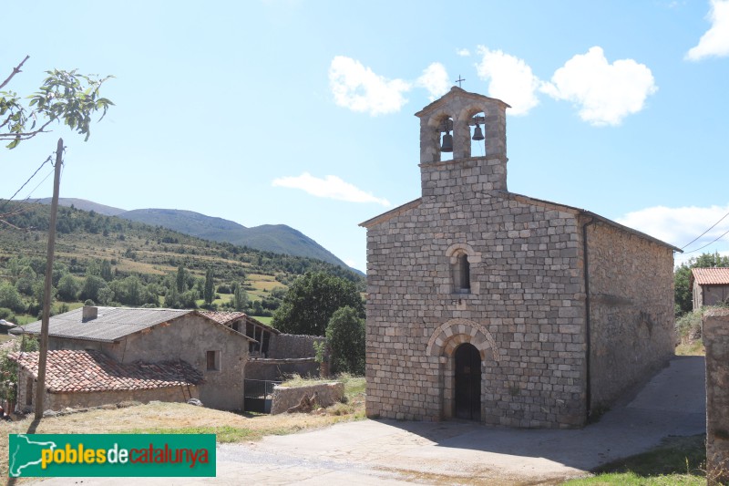 Corroncui - Corroncui amb l'església de Santa Maria