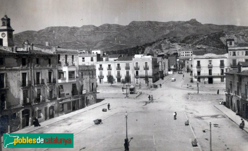 La Ràpita - Plaça Carles III. Postal antiga