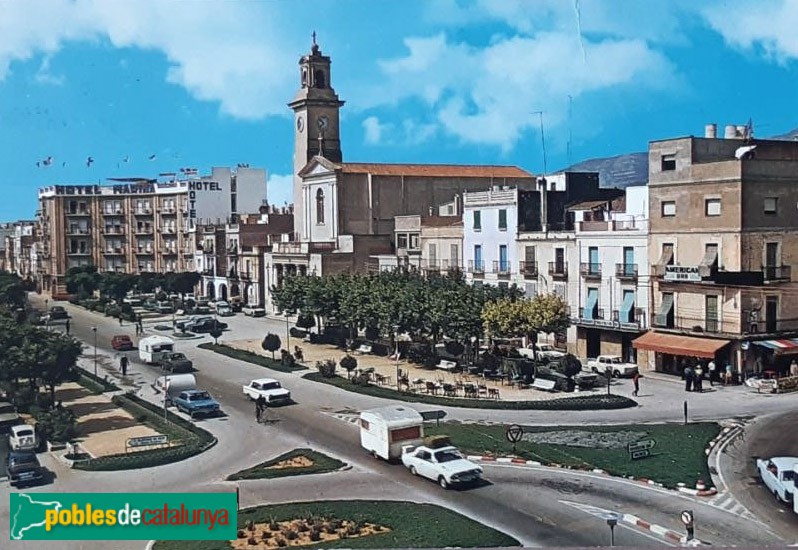 La Ràpita - Església de la Santíssima Trinitat. Postal antiga