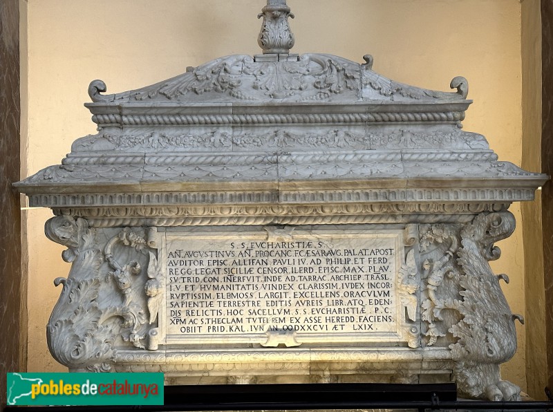 Tarragona - Catedral. Sepulcre de l'arquebisbe Agustí