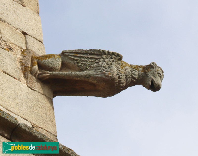 Llinars del Vallès - Església de Sant Sadurní de Collsabadell. Gàrgola