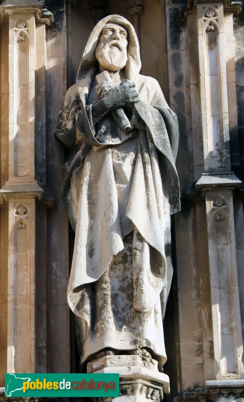 nedès - Basílica de Santa Maria. Portada. El profeta Jeremies (Foto: Albert Esteves, 2023) nedès - Basílica de Santa Maria. Portada. El profeta Jeremies