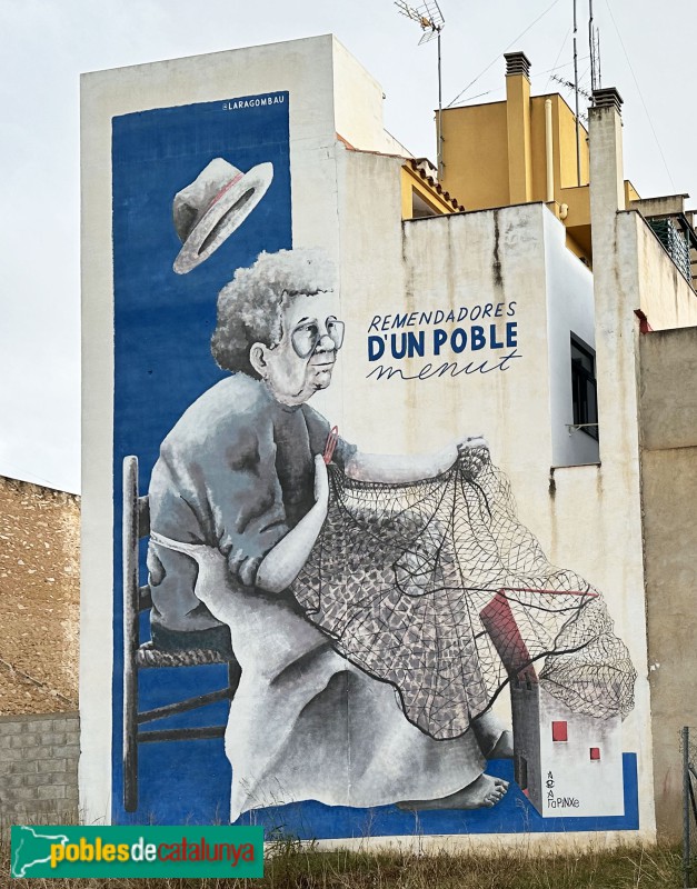 Les Cases d'Alcanar - Mural <i>Remendadores d'un poble menut</i>