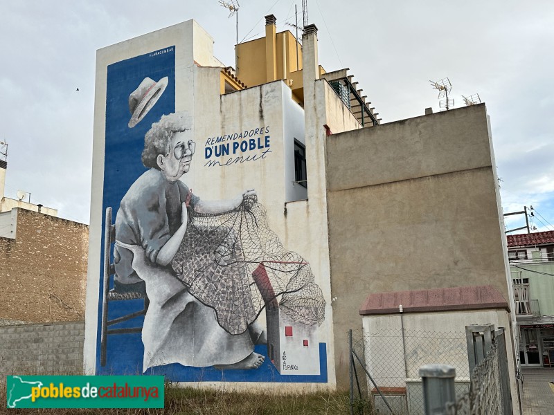 Les Cases d'Alcanar - Mural <i>Remendadores d'un poble menut</i>