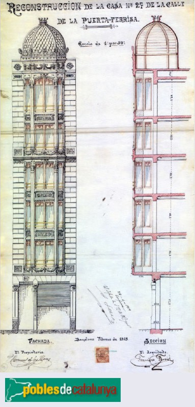 Barcelona - Portaferrissa, 27. Plànol