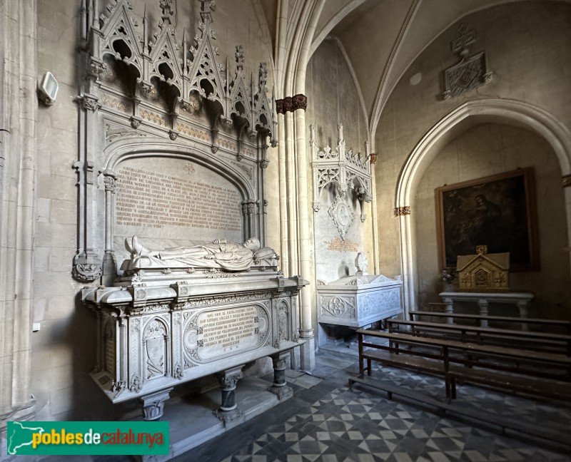 Vilafranca del Penedès - Església de Sant Francesc. Capella de la Mare de Déu de la Llet. Sepulcre d'Enric  Vallès