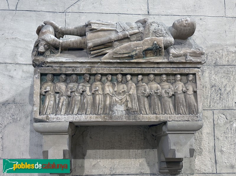 Vilafranca del Penedès - Església de Sant Francesc. Sepulcre d'Hug de Cervelló (1332)