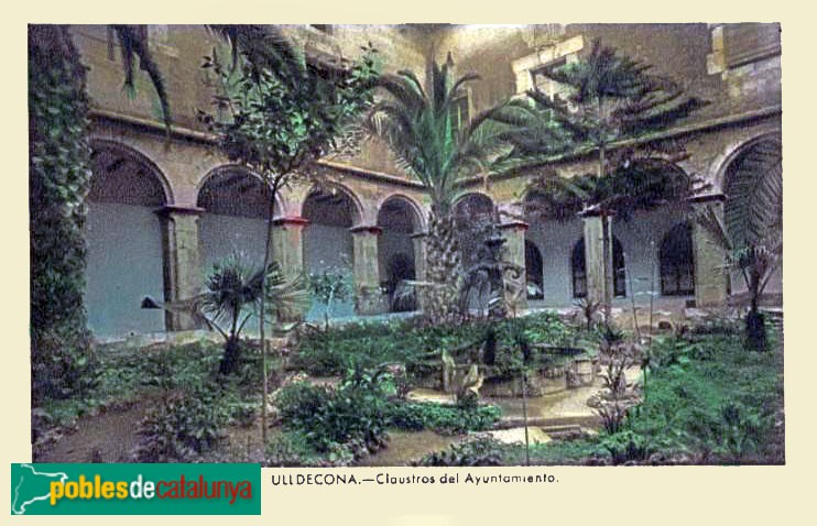 Ulldecona - Convent dels Dominics. Claustre. Postal antiga