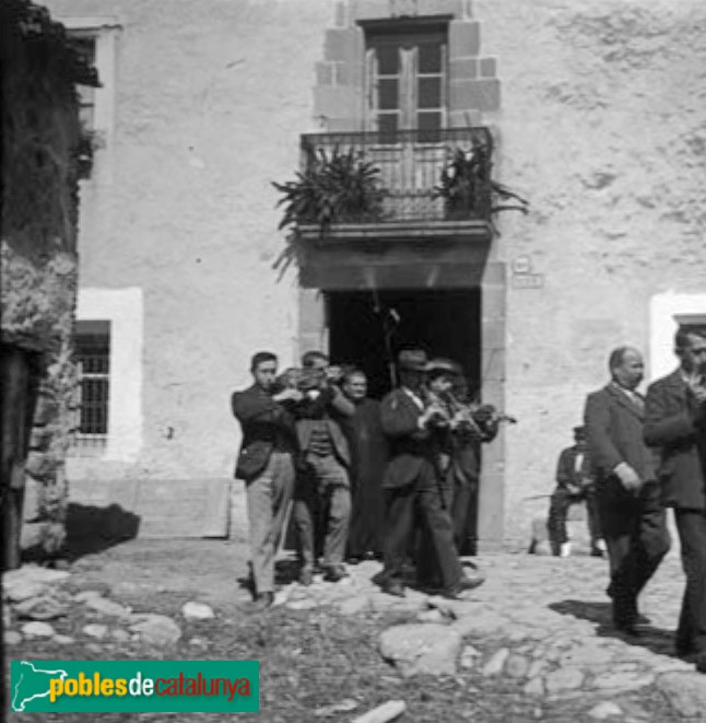 Lliçà d'Amunt - Can Coscó. Grup de músics a l'aplec de Sant Valerià