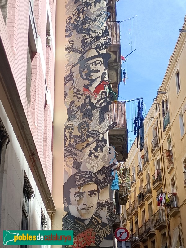 Barcelona - Cera, 6. Mural de la Rumba