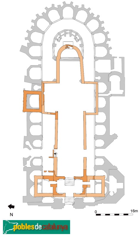 Planta de la catedral romànica