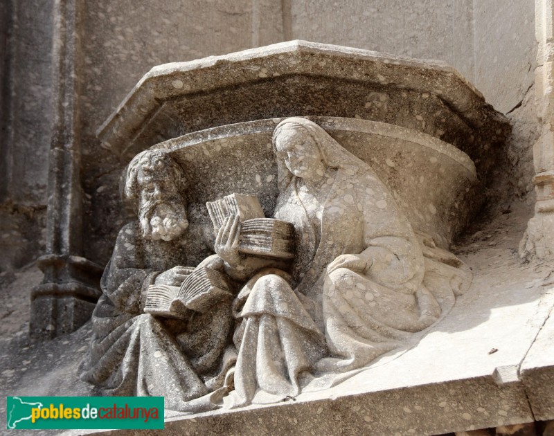 Girona - Catedral. Porta dels Apòstols. Mènsula