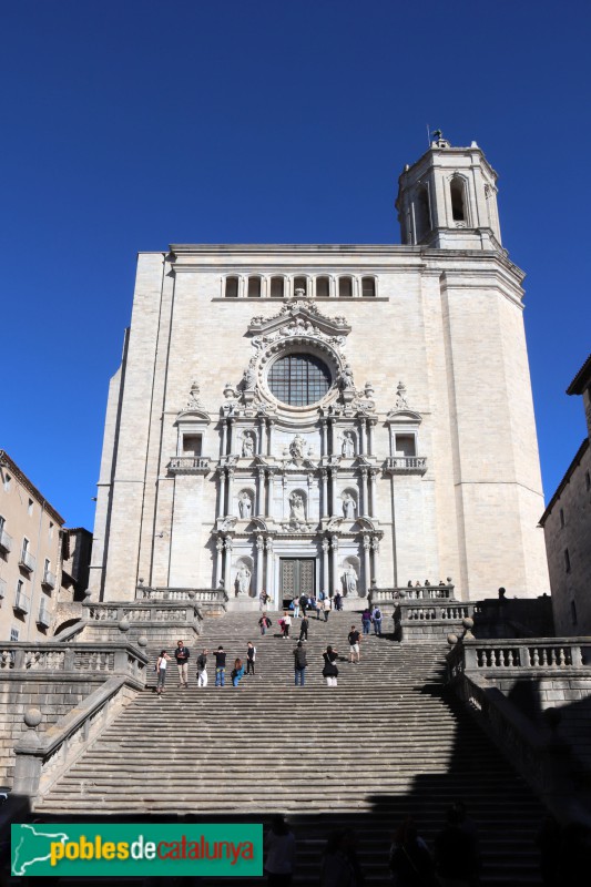 Girona - Catedral. Façana principal