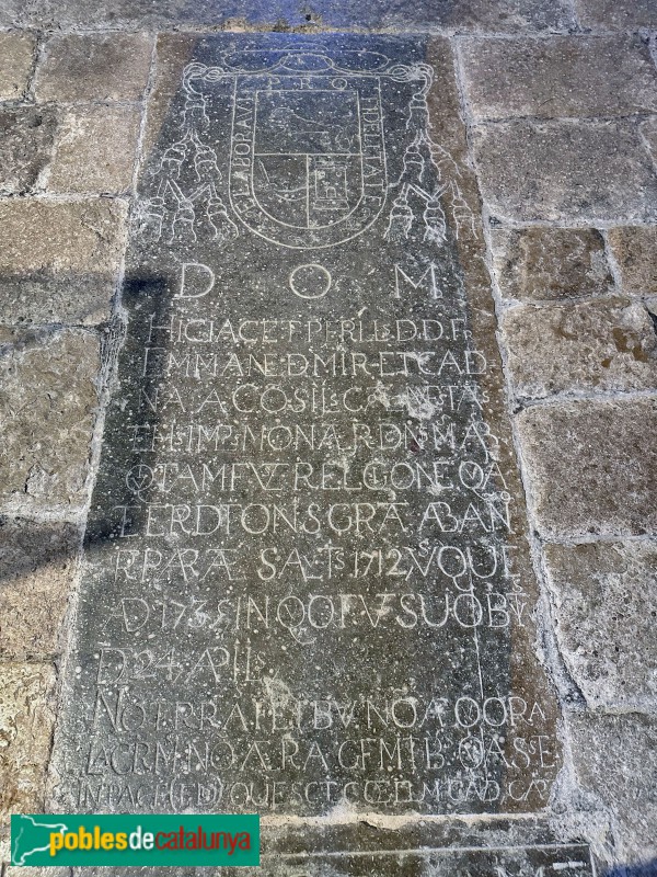 Girona - Sant Pere de Galligants. Làpida del segle XVIII