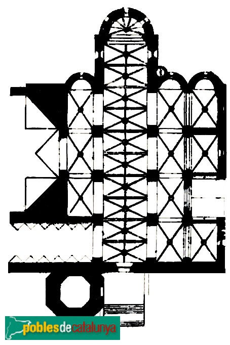 Girona - Església de Sant Feliu. Planta