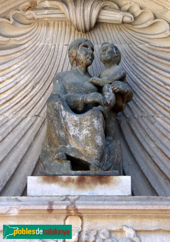 Santa Maria de Palautordera - Església de Santa Maria. Detall timpà