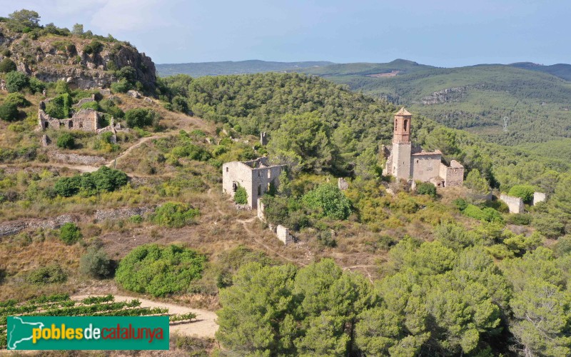 Aiguamúrcia - Poble abandonat de Selma, amb la seva església