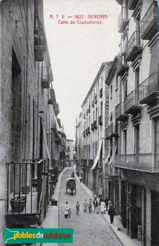 Girona - Carrer Ciutadans. Postal antiga Girona - Carrer Ciutadans. Postal antiga