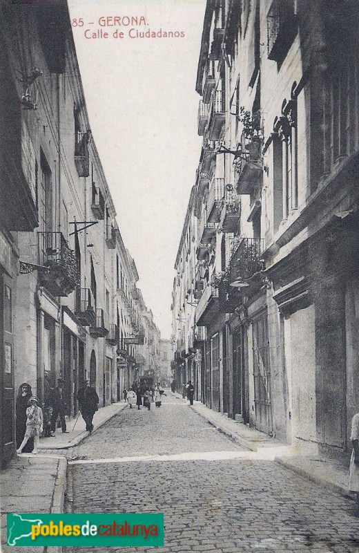 Girona - Carrer Ciutadans. Postal antiga Girona - Carrer Ciutadans. Postal antiga