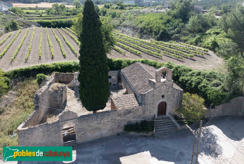 Sarral - Sant Joan Baptista, de Vallverd, restes de la capella antiga