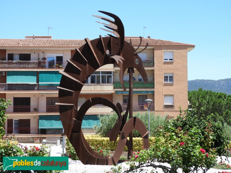 Montblanc - Escultura <i>Sant Jordi va matar al drac a Montblanc</i>