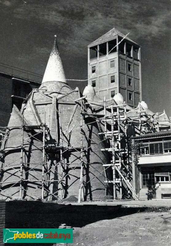 Barcelona - Església de Sant Medir. Absis en construcció