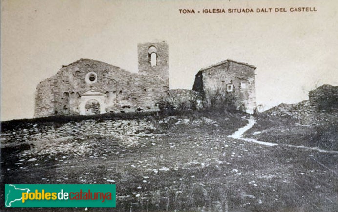 Tona - Església de Sant Andreu del Castell. Postal antiga