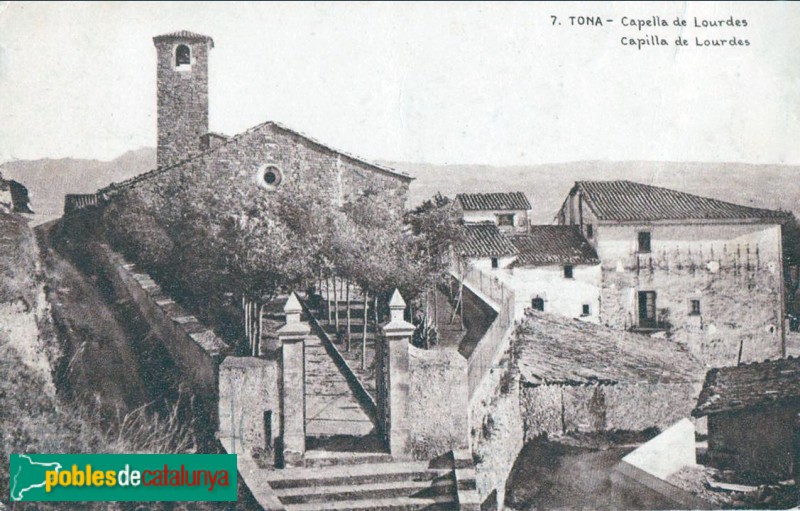 Tona - Església de Santa Maria del Barri. Postal antiga