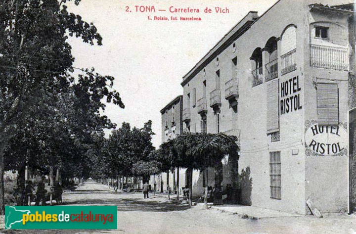 Tona - Hotel Ristol. Postal antiga