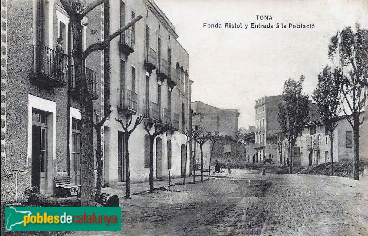 Tona - Hotel Ristol. Postal antiga