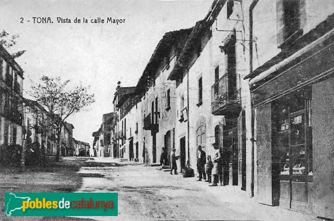 Tona - Carrer Major. Postal antiga